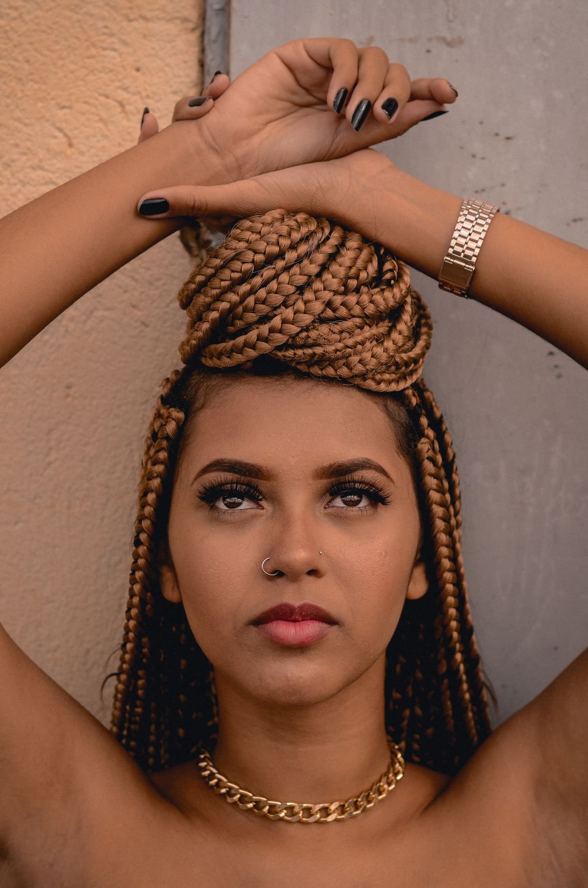Classic long box braids
