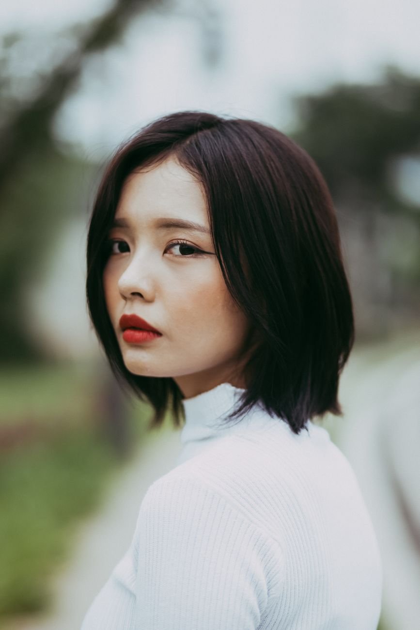 Blunt chin length bob